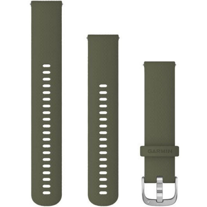 Ремешок GARMIN QUICK RELEASE BAND 20MM MOSS/SILVER 10532