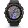 Смарт-часы GARMIN FENIX 8 – 51 мм, Solar Sapphire, титан с DLC-покрытием Carbon Gray и силиконовым ремешком черного/серого цвета 010-02907-11