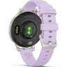 Смарт-часы GARMIN LILY 2 ACTIVE серебристые с силиконовым ремешком цвета фиолетовый жасмин 010-02891-01